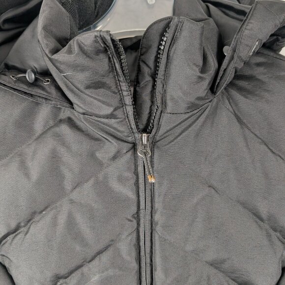 Eddie Bauer Women's Down Filled Quilted Hooded Parka Coat Size Small Black - Picture 2 of 9